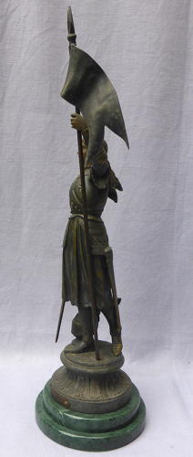 Late 19th century spelter Jeanne d'Arc statuette
