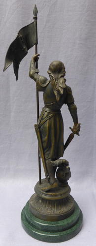 Late 19th century spelter Jeanne d'Arc statuette