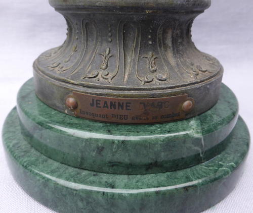 Late 19th century spelter Jeanne d'Arc statuette