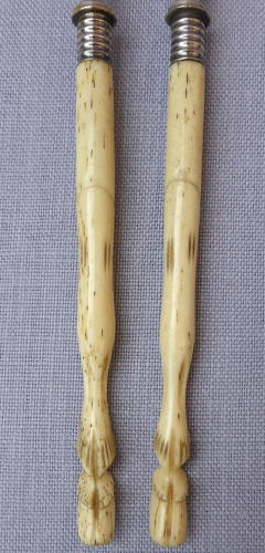 Pair of late 19th century hoof handle pickle forks