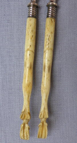 Pair of late 19th century hoof handle pickle forks