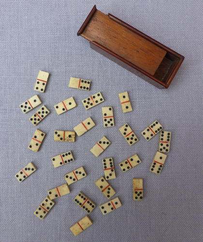 Napoleonic prisoner of war miniature bone domino set
