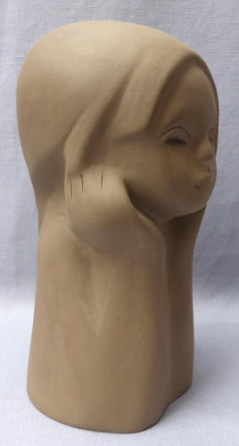 1960s Russian Tekt sculptural ceramic bust