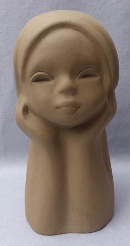 1960s Russian Tekt sculptural ceramic bust
