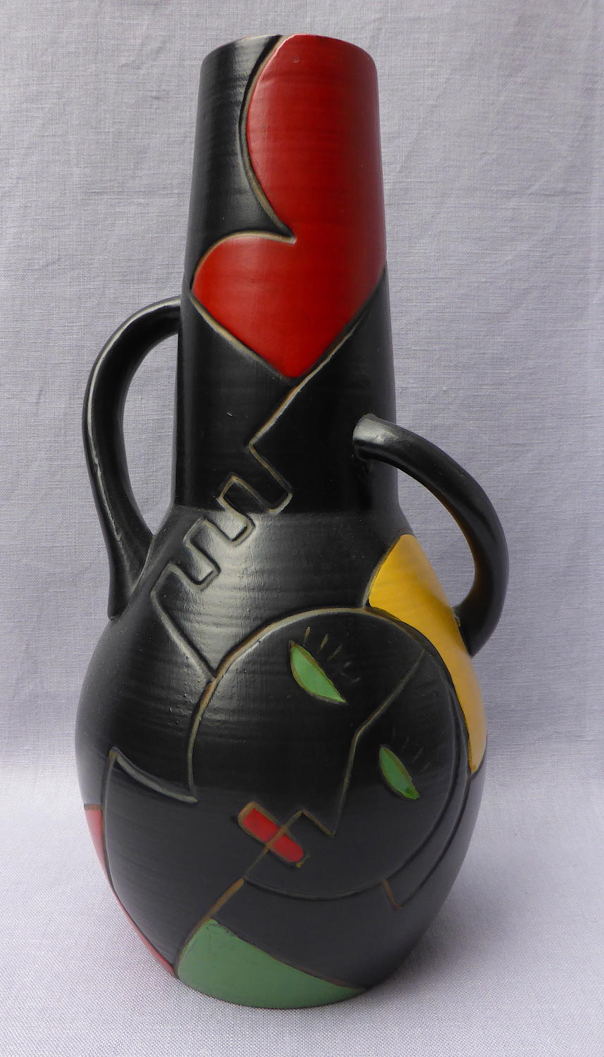1930s Art Deco Cubist Brentleigh Ware Cuba vase