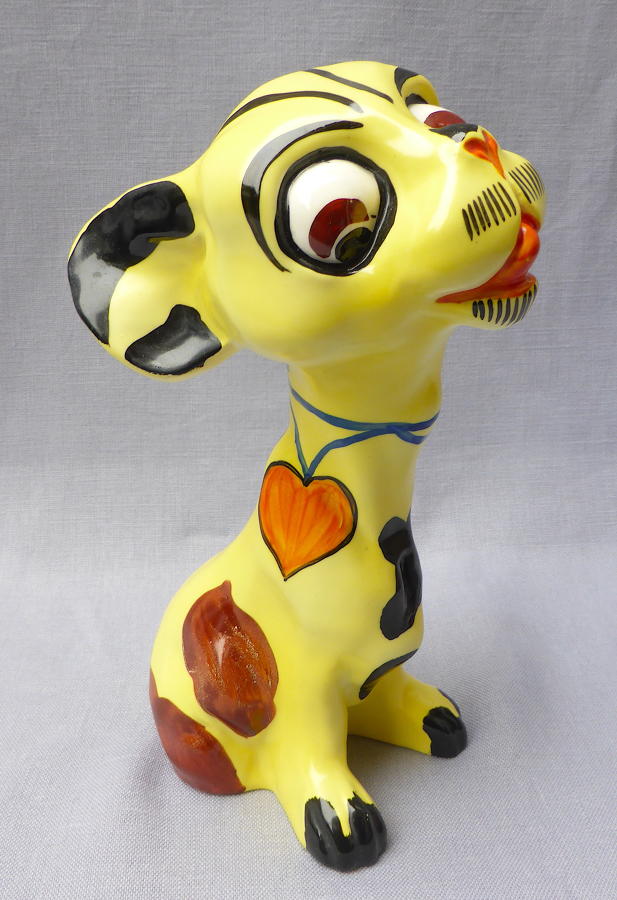 Rare 1930s Art Deco Ditmar Urbach dog figure