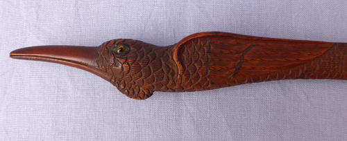 19th century articulated bird page turner finely carved