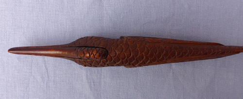 19th century articulated bird page turner finely carved