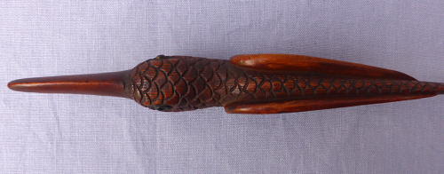 19th century articulated bird page turner finely carved