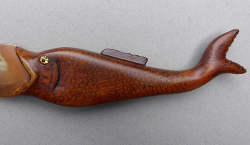 Arts & Crafts carved fish letter opener