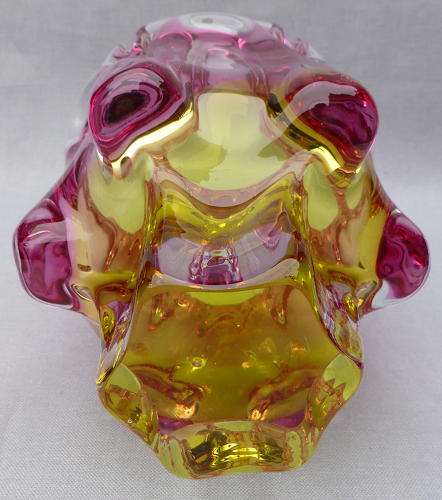 Czech Chřibská art glass vase by Josef Hospodska