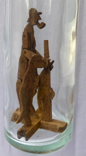 Unusual French folk art bottle whimsey