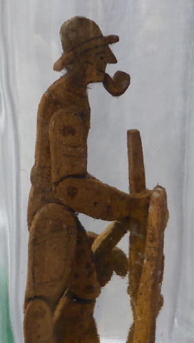 Unusual French folk art bottle whimsey