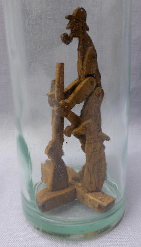 Unusual French folk art bottle whimsey