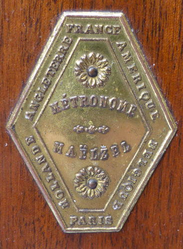 Early 20th century mahogany Maelzel metronome