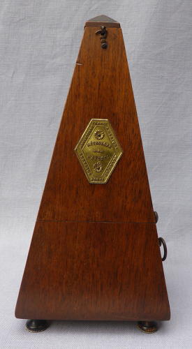 Early 20th century mahogany Maelzel metronome
