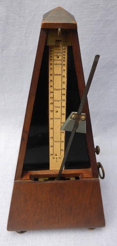 Early 20th century mahogany Maelzel metronome