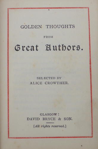 Late 19th century Mauchline ware book by Alice Crowther
