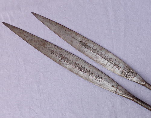 Two 19th century Zulu Assegai spear heads