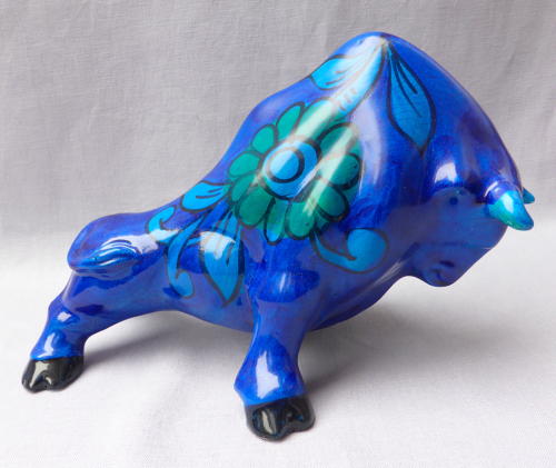 Magnificent Bellini Raymor ceramic bull 1960s Italian