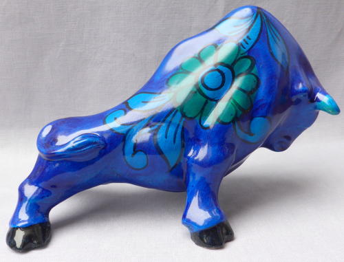 Magnificent Bellini Raymor ceramic bull 1960s Italian