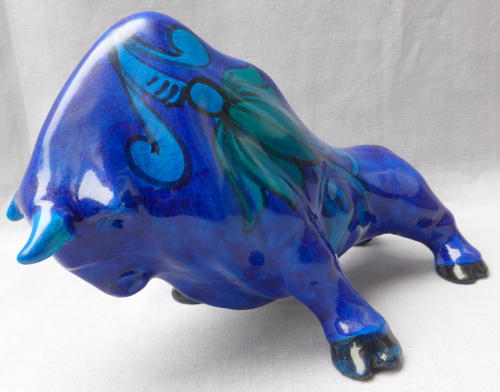 Magnificent Bellini Raymor ceramic bull 1960s Italian