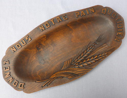 Traditional carved French bread platter