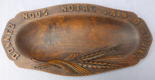 Traditional carved French bread platter