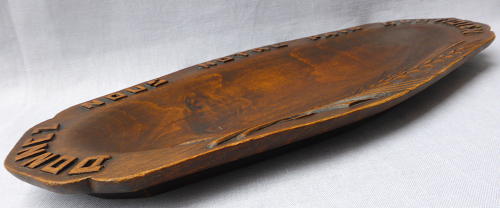 Traditional carved French bread platter