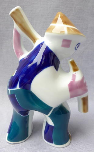 Spanish Sargadelos bagpiper figurine