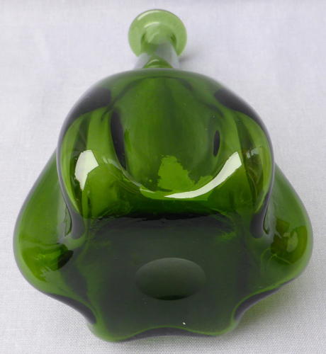 19th century melon-lobbed glass barber bottle