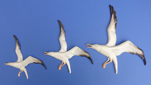 Set of Branksome China Seagull Wall Plaques