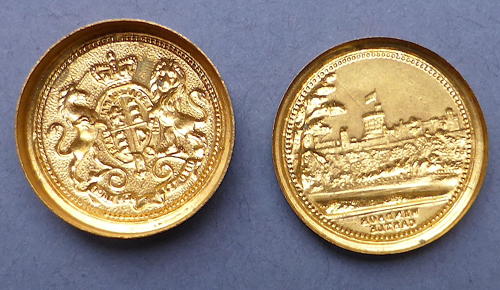 19th Century Joseph Moore Toy Coin Shaped Tin