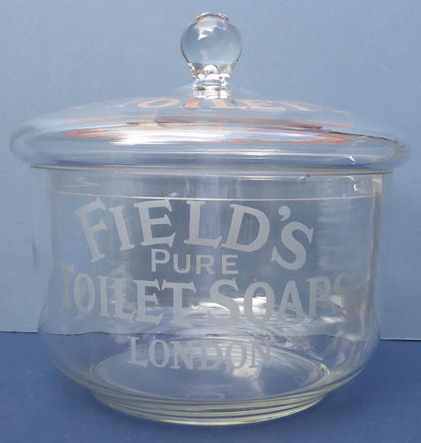 Field's Soap Shop Counter Advertising Glass Bowl