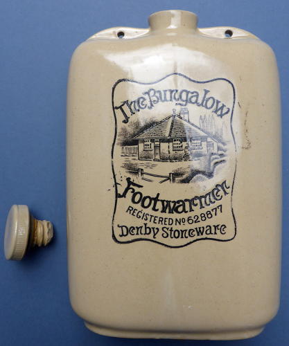 Early 20th Century Denby Bungalow Footwarmer