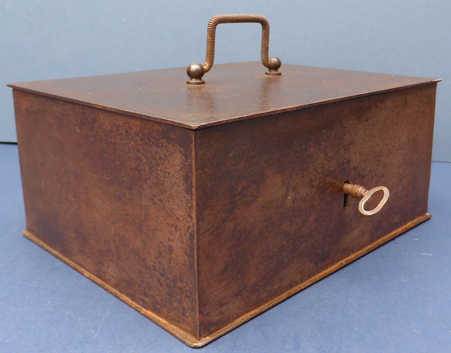 Early 20th Century Steel Strong Box