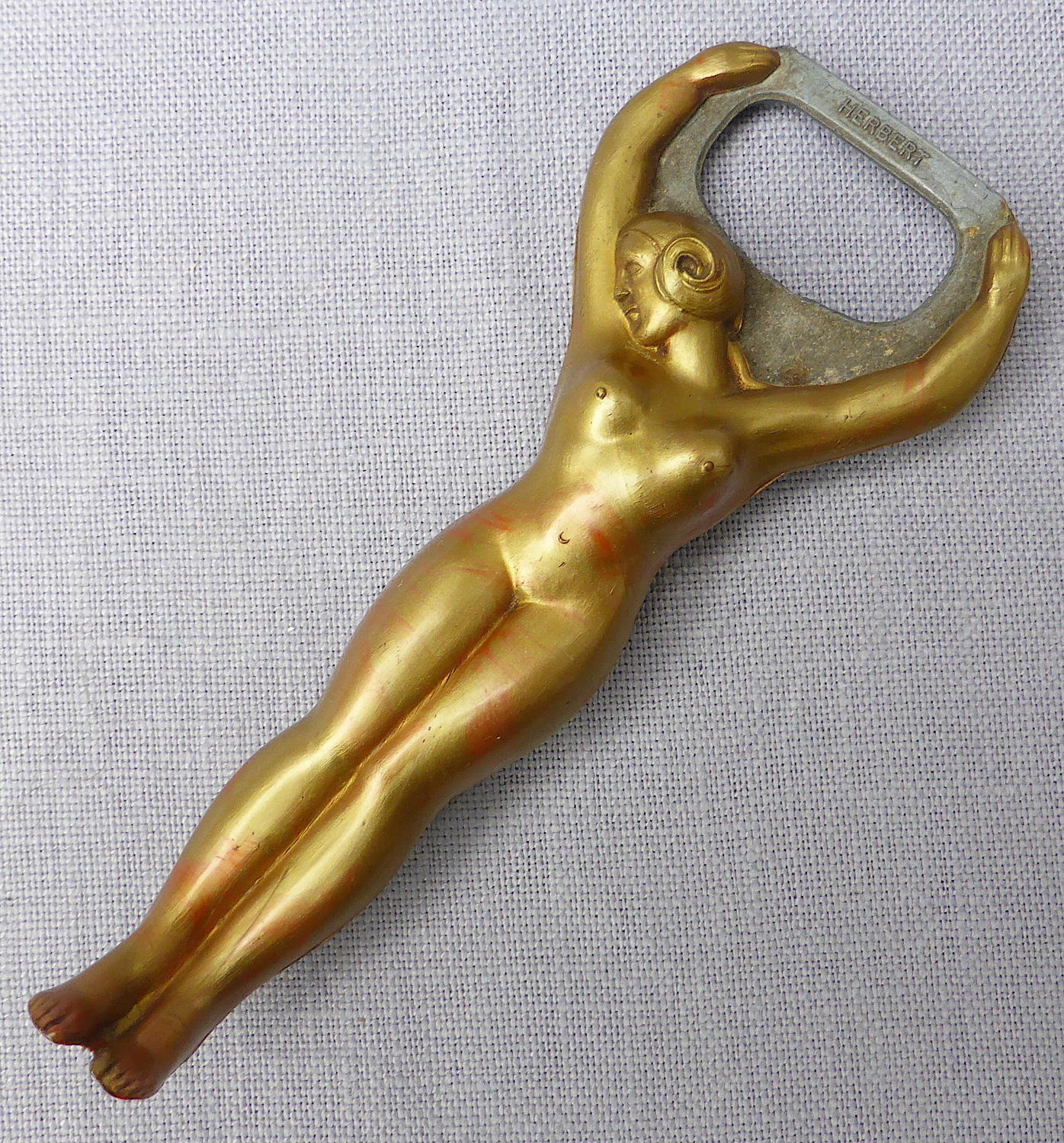 Art Deco female nude Herbert bottle opener