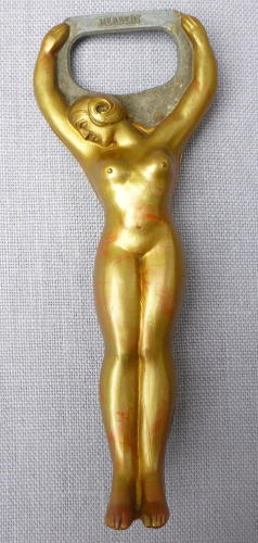 Art Deco female nude Herbert bottle opener