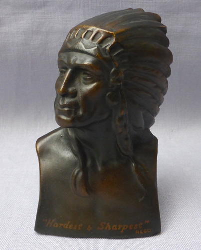 Carborundum American Indian advertising desk ornament 1920s