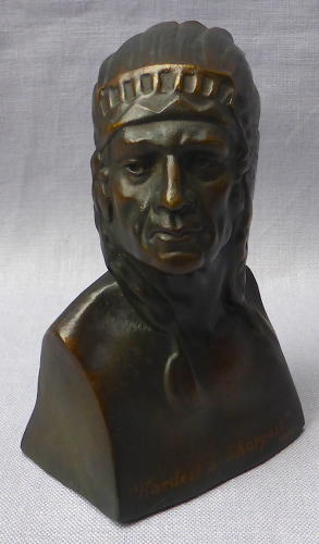 Carborundum American Indian advertising desk ornament 1920s