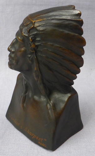 Carborundum American Indian advertising desk ornament 1920s