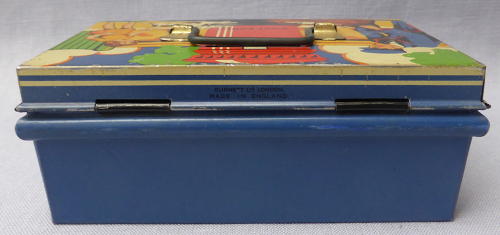 1930s Burnett Post Early tinplate money box