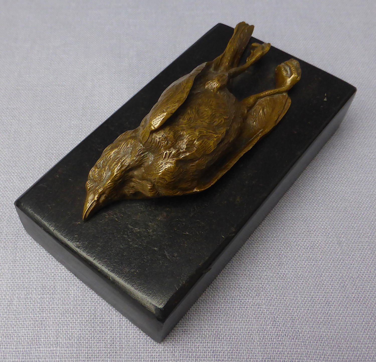 19th century bronze bird paperweight after Paul Comolera
