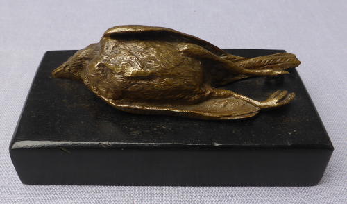 19th century bronze bird paperweight after Paul Comolera