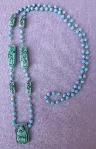 1920s Max Neiger Egyptian Revival Billiken necklace
