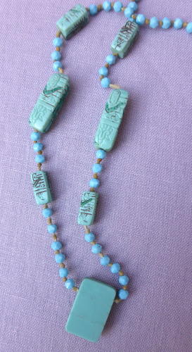 1920s Max Neiger Egyptian Revival Billiken necklace