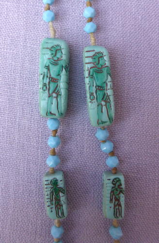 1920s Max Neiger Egyptian Revival Billiken necklace