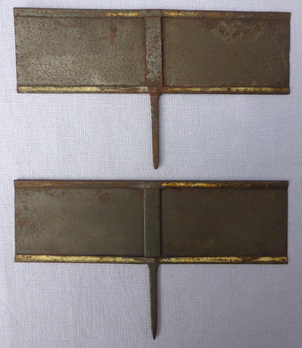 Pair of Edwardian Durable tin grocer's shop signs