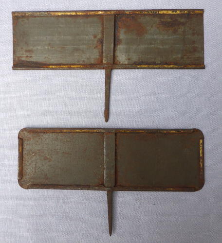 Pair of Edwardian Durable tin grocer's shop signs