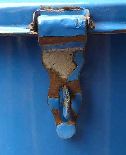 Large Hungarian Budafok enamel ware storage bin 1940s